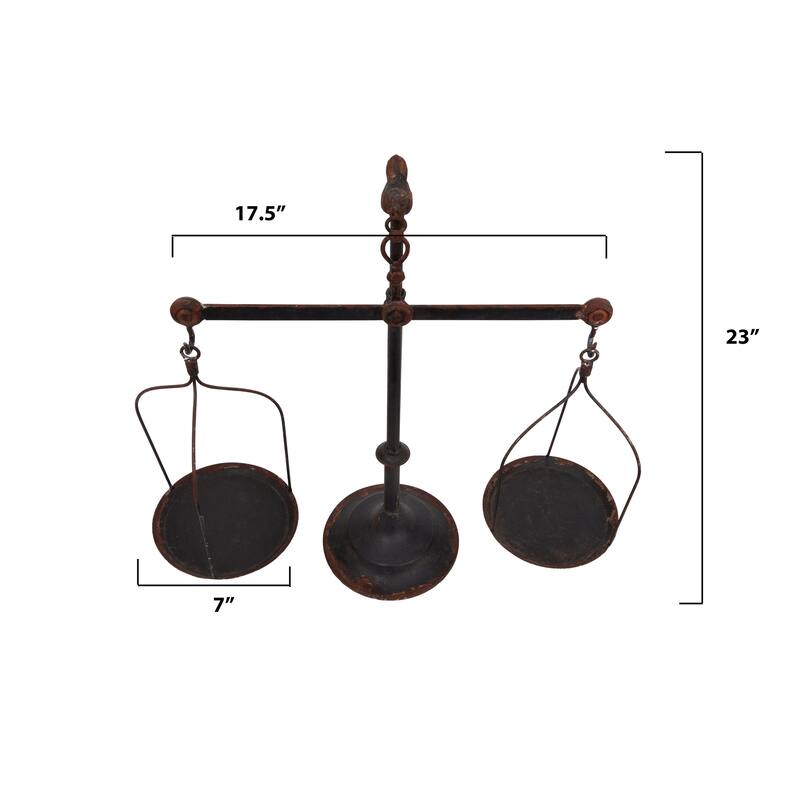 Decorative Antique Iron Balance Scale with Bird