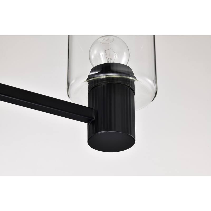 Clarksville 3 Light Vanity Matte Black with Clear Glass