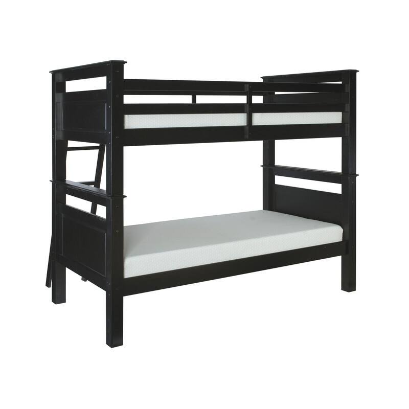Linon Beckett Wood Twin Over Twin Bunk Bed