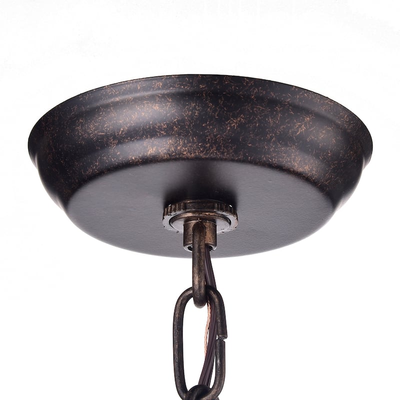 Antique Bronze Finish 1-Light Glam Mini Pendant with Crystal - Antique Bronze