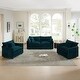 preview thumbnail 62 of 162, Cloud Chenille Upholstered Modular Sectional Sofa with DIY Combination Design Blue 2-Seater Sofa+Accent Chairs*2