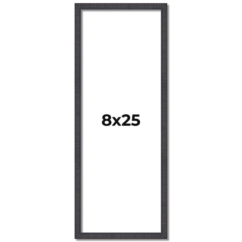 8x25 Frame Brown Solid Wood Picture Frame - Complete Modern Photo