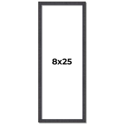 8x25 Frame Brown Solid Wood Picture Frame - Complete Modern Photo