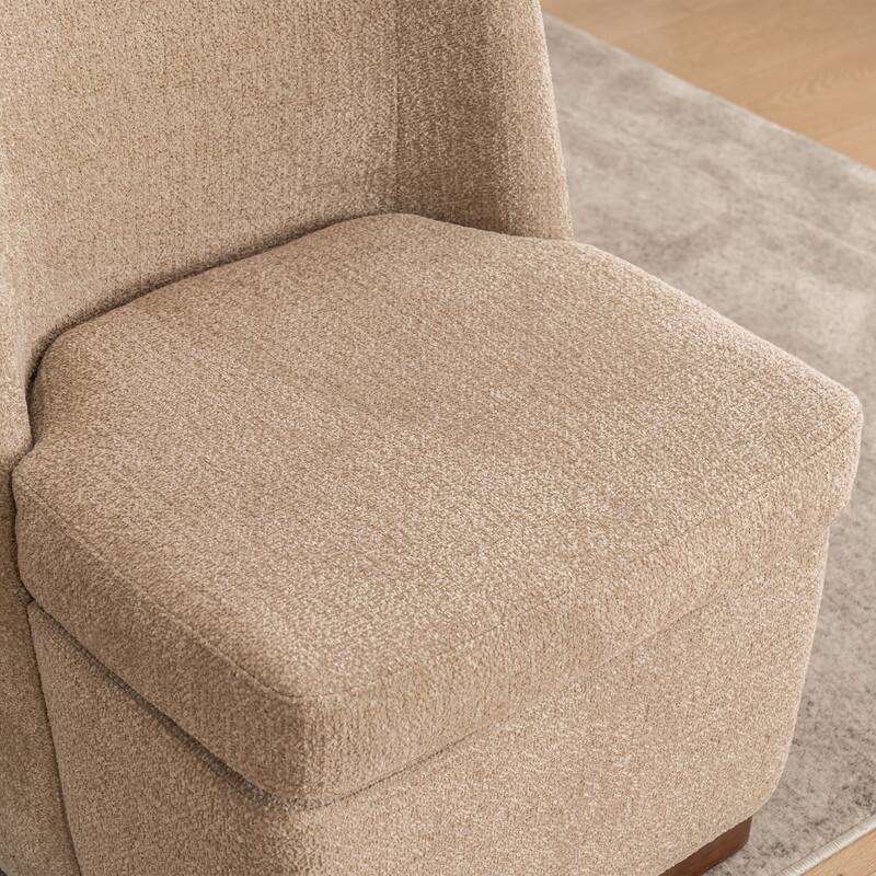 Modern Accent Chair Set of 4, Armless Chairs for Dining Room, Living Room, Bedroom