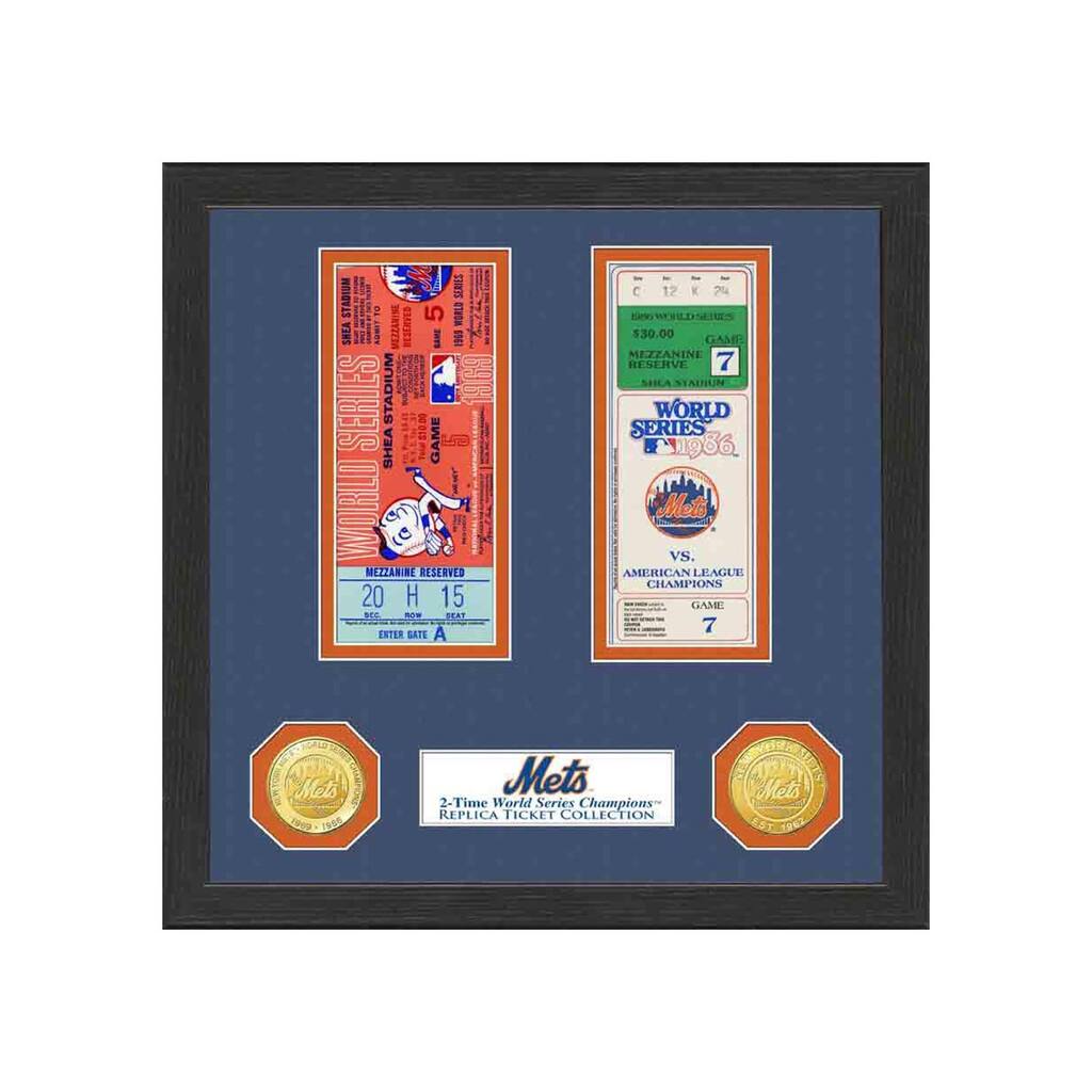 New York Mets World Series Ticket Collection - 12" x 12"