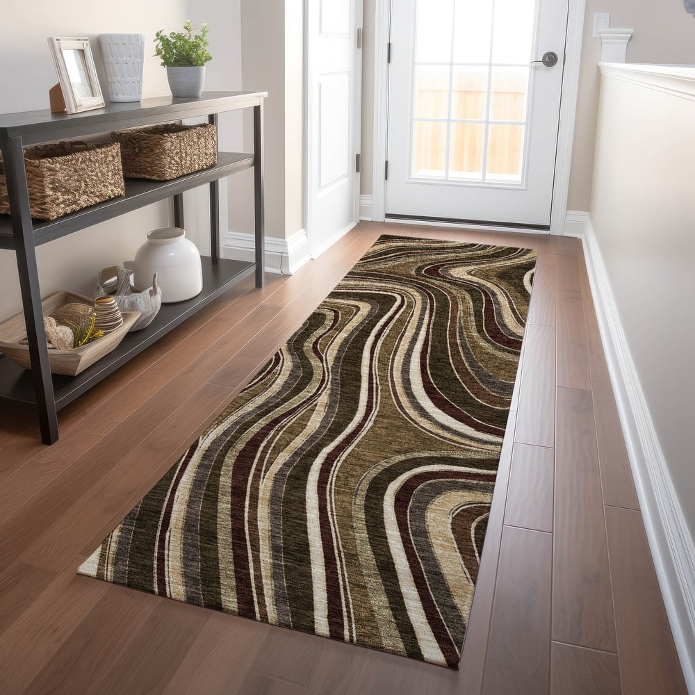 Premium Washable Super Soft Modern Waves Mayfield Rug
