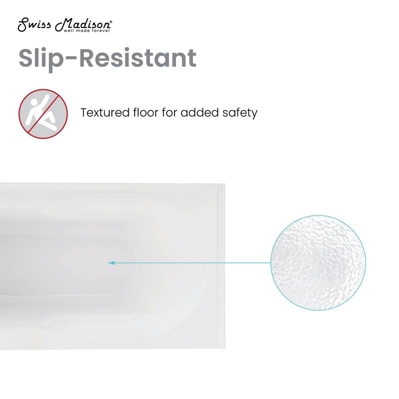 Dieppe 48'' X 32" Bathtub With Apron Left Hand Drain In White - 32x48 Left