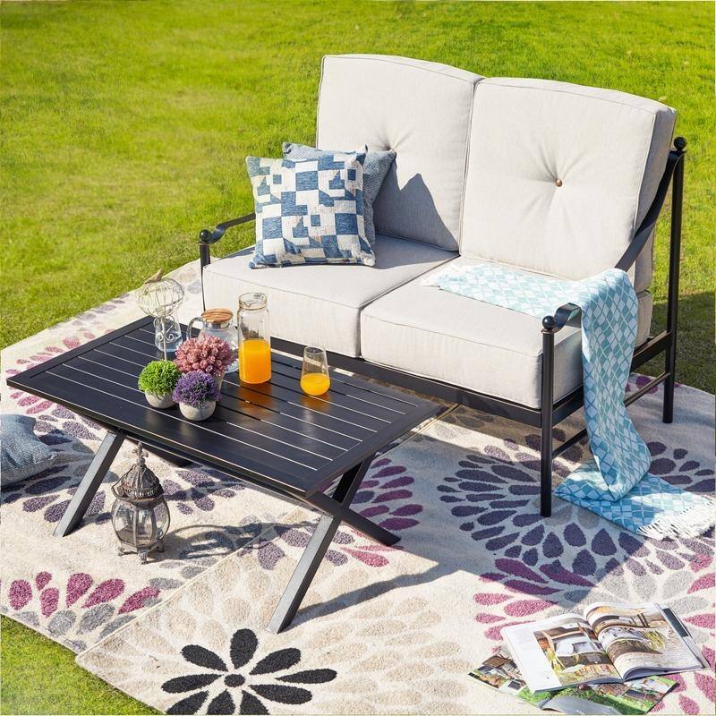 PATIO FESTIVAL 2-pc. Outdoor Cushioned Loveseat and Coffee Table Set