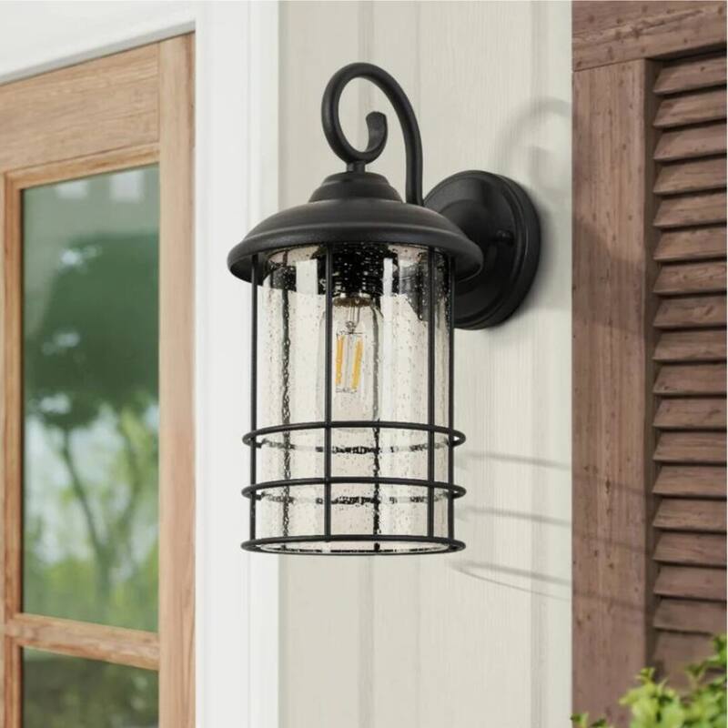 Outdoor Black Wall Sconce with Rustproof and Waterproof Design
