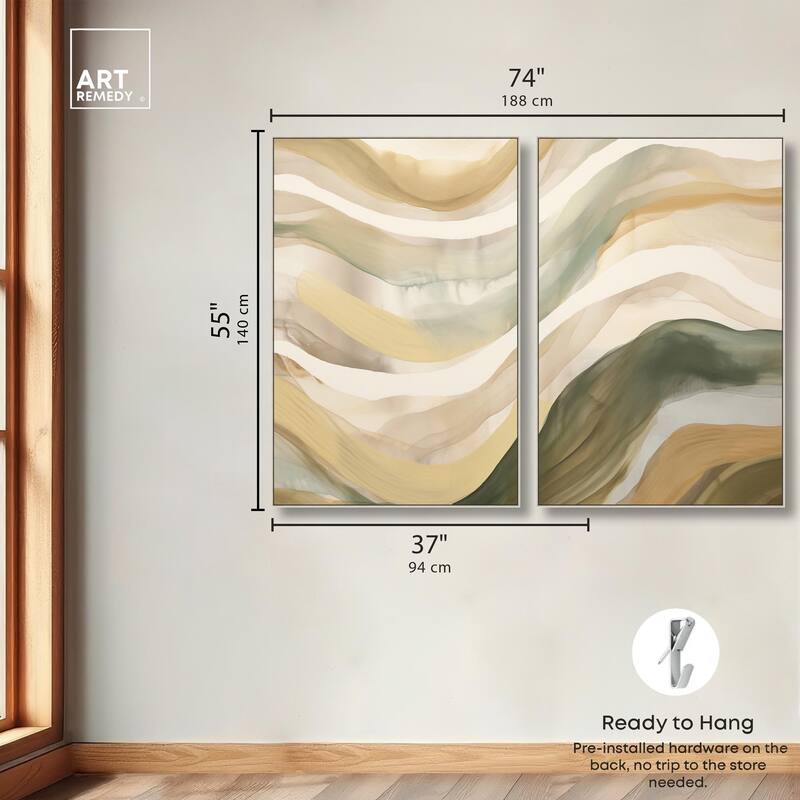 Dunes of Time I Canvas Set of 2 by Art Remedy