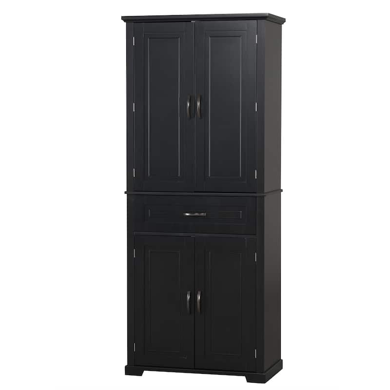 72" Tall Bathroom Storage Cabinet with Adjustable Shelves 4 Doors 1 Drawer High Quality Large Bathroom Storage Cabinet