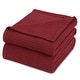 preview thumbnail 2 of 64, 100-percent Cotton Waffle Weave Medium Weight All Season Thermal Blankets King - Burgundy