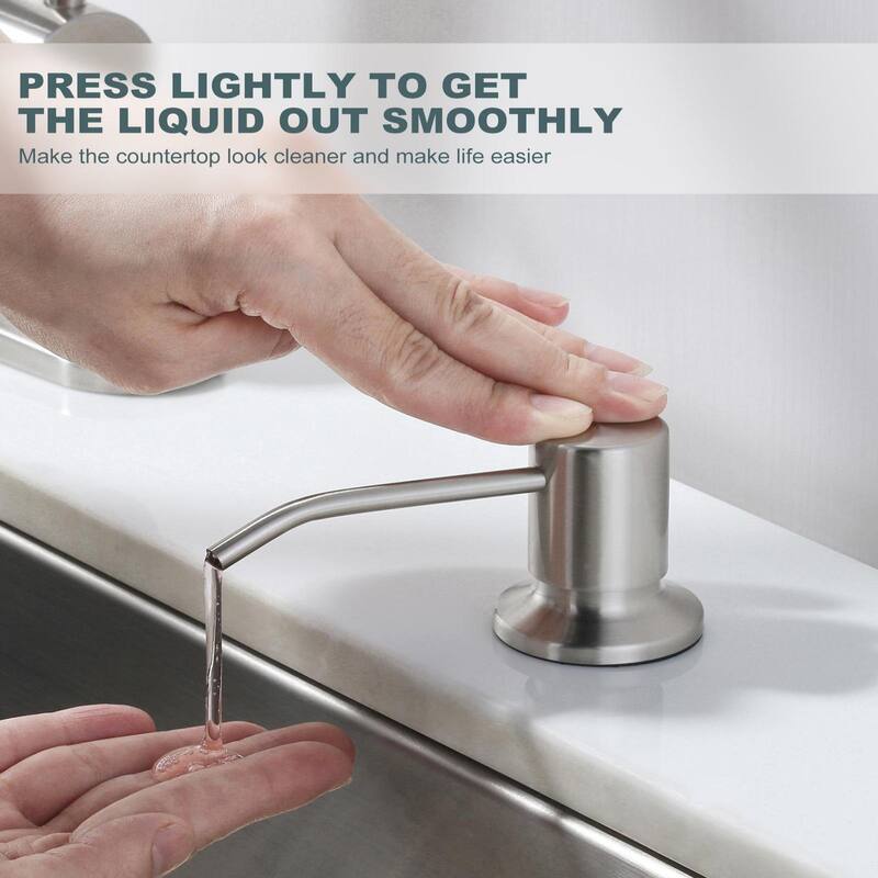 WOWOW Pull-Down Sprayer Kitchen Faucet with Soap Dispenser