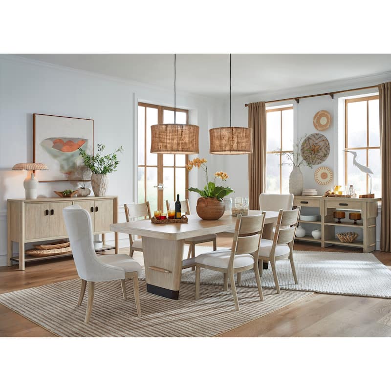Salt Life Home Sunset Cove Sanibel Brown Upholstered Host Chair Two Pack - 24.75''W x 25.63''D x 39.47''H