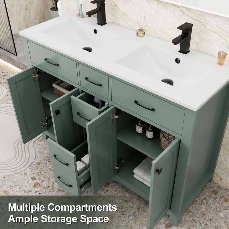 Modern Bathroom Vanity with Sink & Faucet Storage Cabinet Set