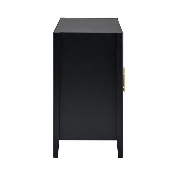 Stylish Accent Storage Cabinet with Ample Shelving for Living Room