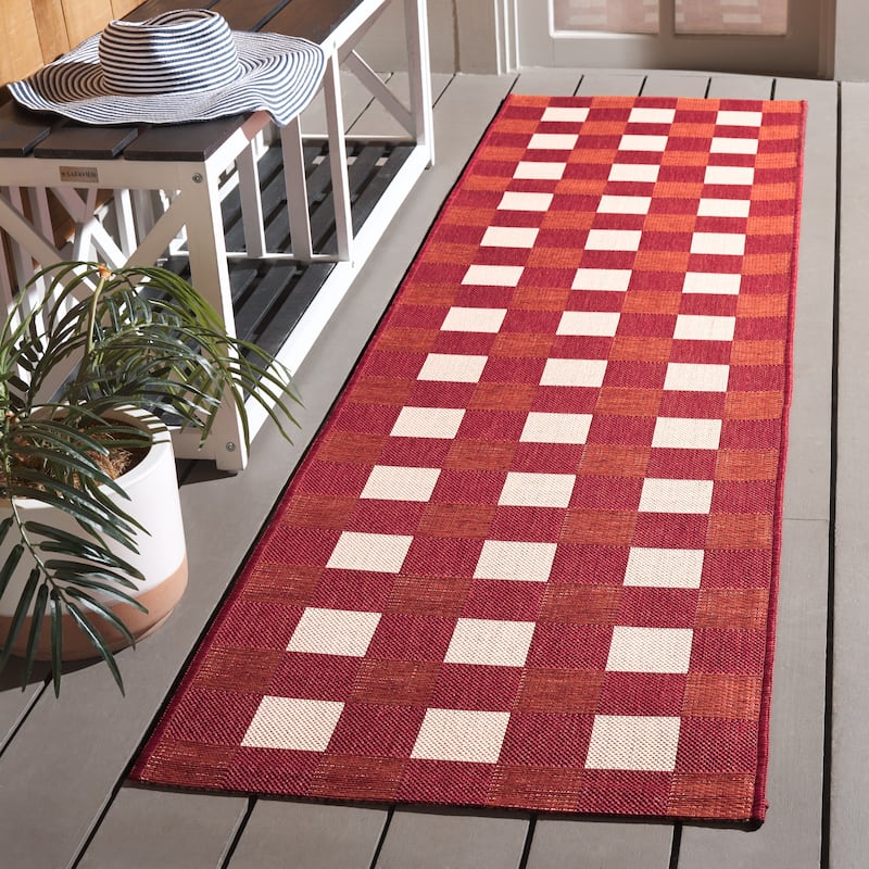 SAFAVIEH Courtyard Meryem Indoor/Outdoor Washable Backyard Patio Rug