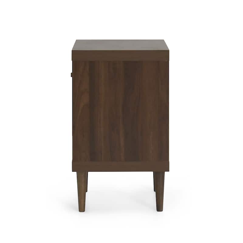 Nystrom Faux Wood Single Drawer Nightstand by Christopher Knight Home