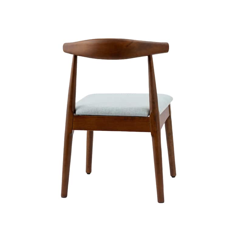 Mid Century Dining Room Chairs Set of 2,Wood and Fabric Upholstered Four Dining Chairs