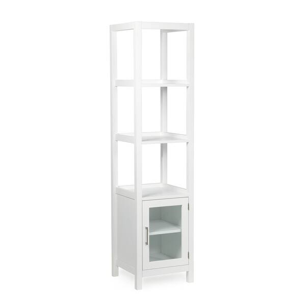 Wyndenhall Marshal 65 Inch H X 15 75 Inch W Bath Storage Tower In Pure White Overstock 32064277