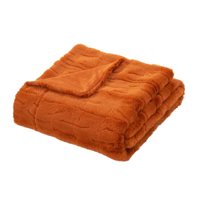 Home Soft Things Stylish FauxFur Throw Soft Fluffy Warm Blanket