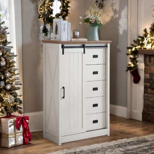 dresser with sliding drawers 63" Rattan Dresser with 3 Drawers, Shelves, Doors Included