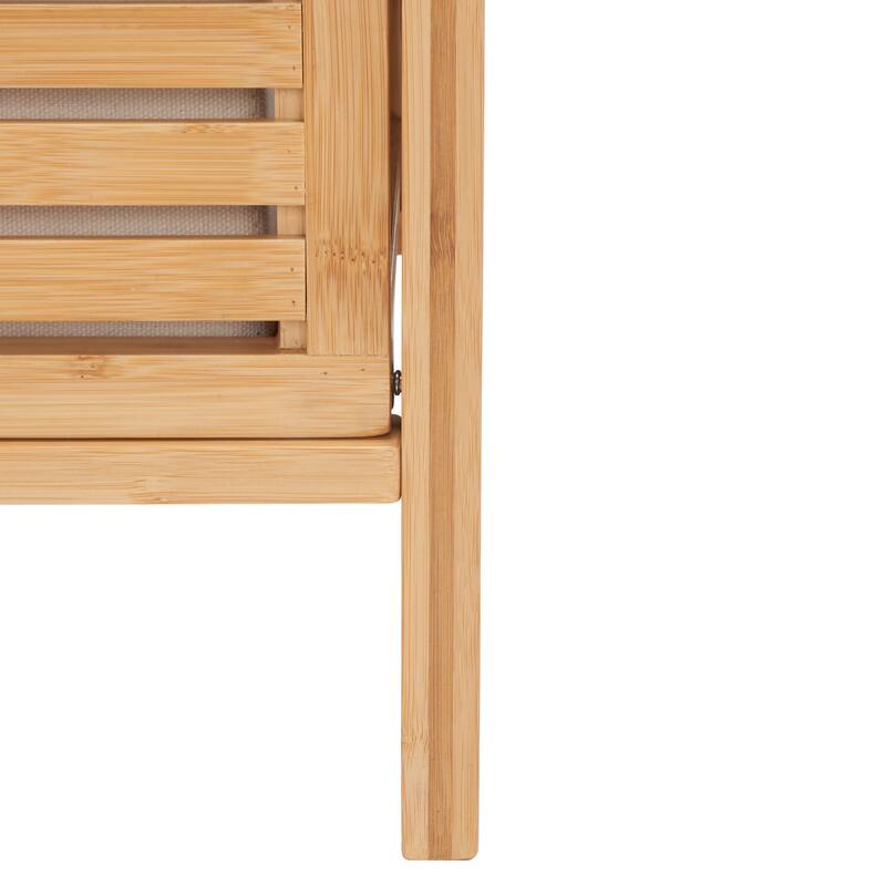 SAFAVIEH Hsuan Laundry Basket with Shelves - 16" W x 12" D x 37" H - 16Wx12Dx37H