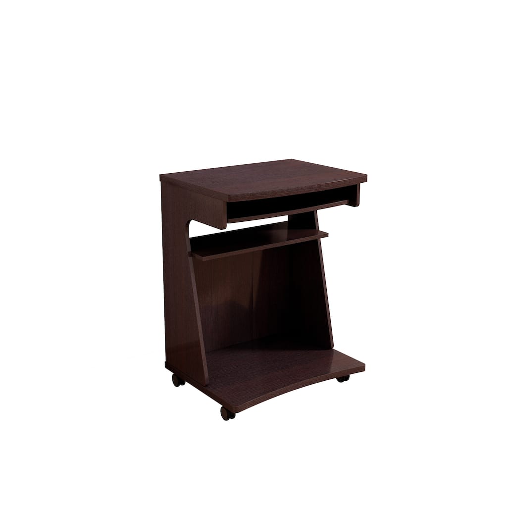 Utility cart Microwave cart Kitchen cart Computer cart one gliding shelf two shelves rounded corners mobile