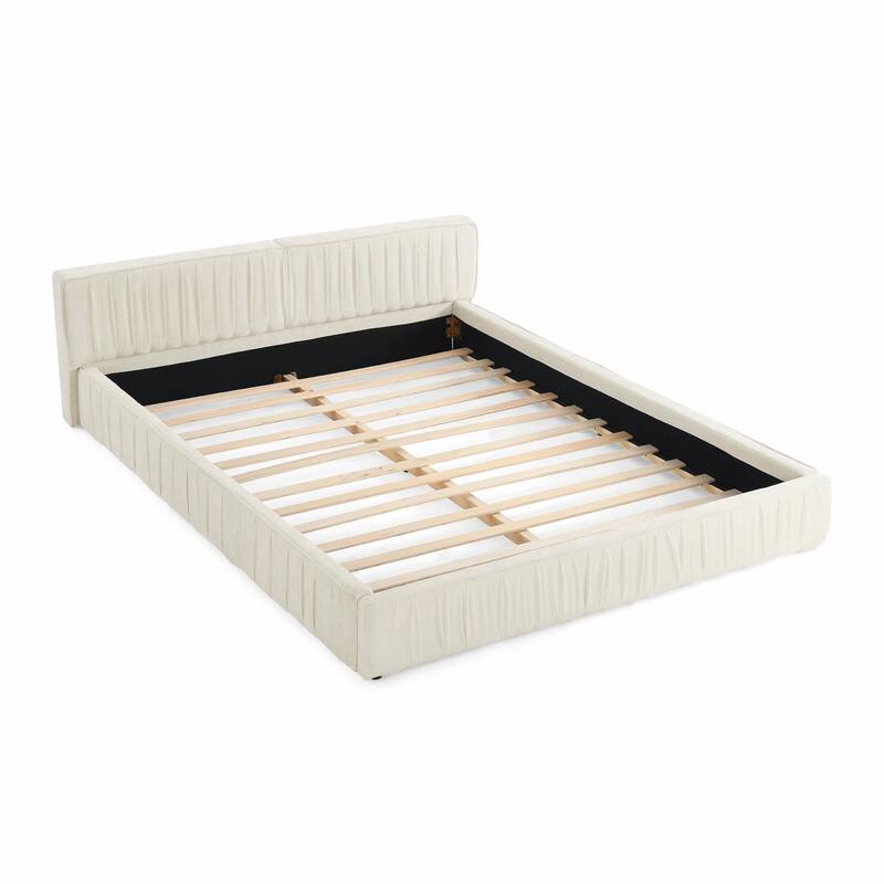 Grounded Queen Size Platform Bed with Headboard and Solid Frame