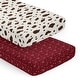 preview thumbnail 1 of 4, Wild West Collection Boy Girl 2 Pack Fitted Crib Sheets Gender Neutral Southern Cowboy Country Red Brown Cream Off White Animal