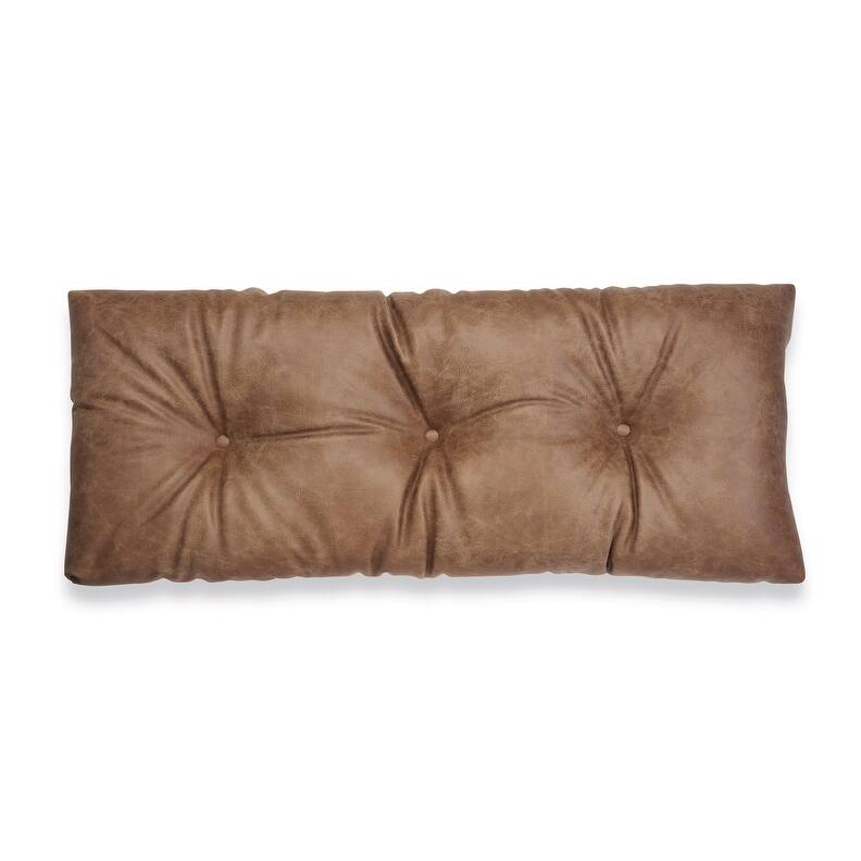 Klear Vu Non-Slip Gripper Bench Cushion - 43 x 14 - Saddle Brown