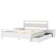preview thumbnail 6 of 7, Modern Queen Size Wooden Bed with 2 Storage Drawers, Platform Bed with 2 Bedside Tables, White