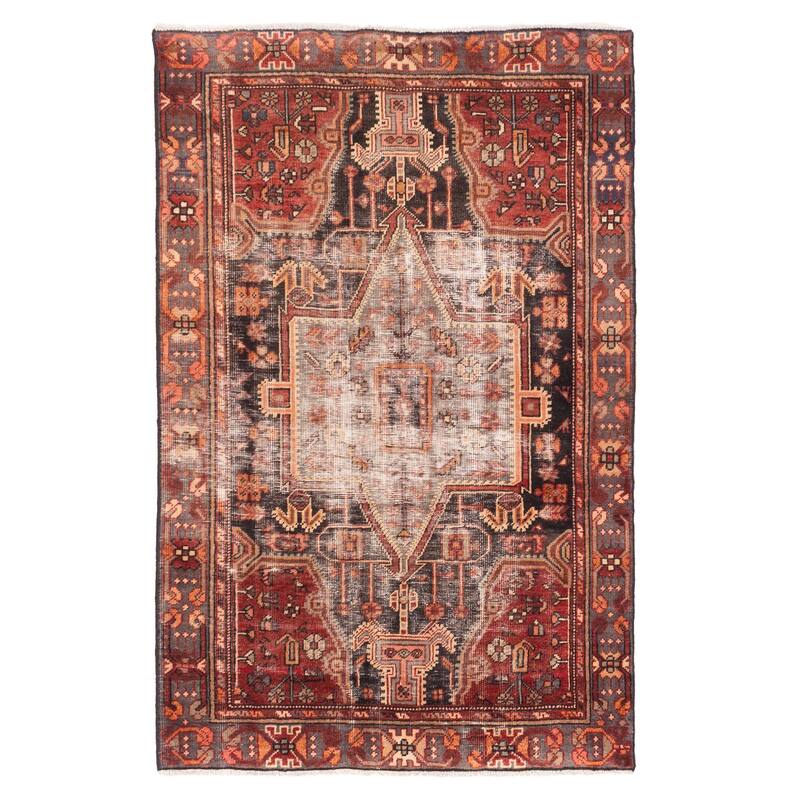 ECARPETGALLERY Hand-knotted Antalya Vintage Red Wool Rug - 3'9 x 6'0