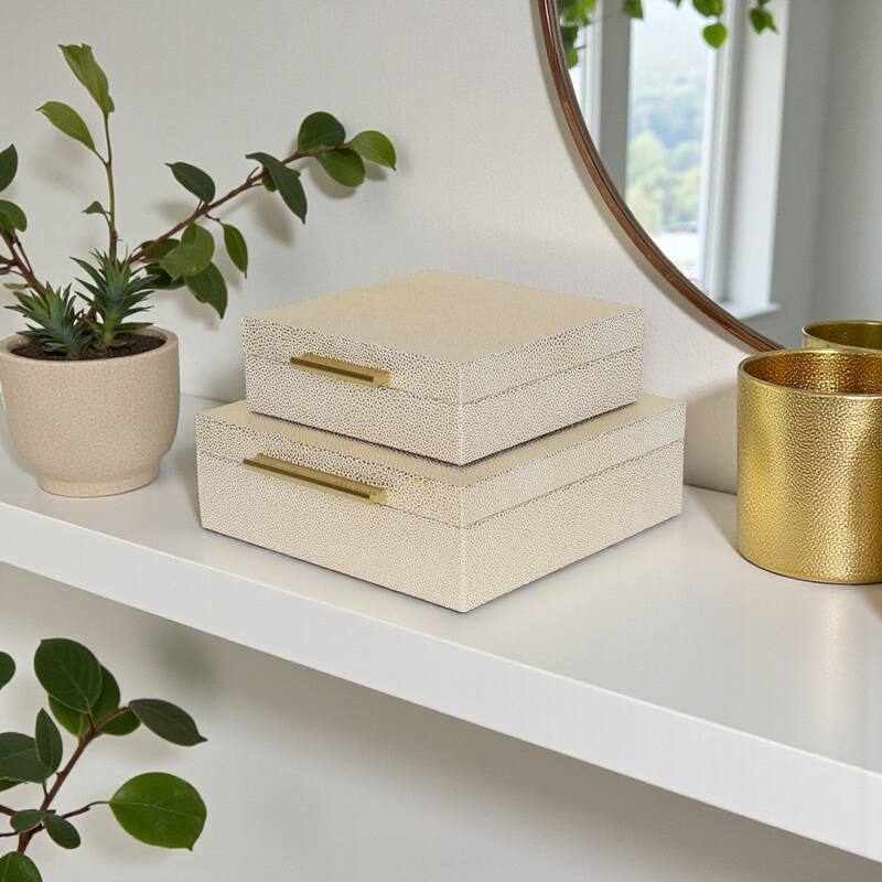 Lusan Black Vinyl Decorative Box Set