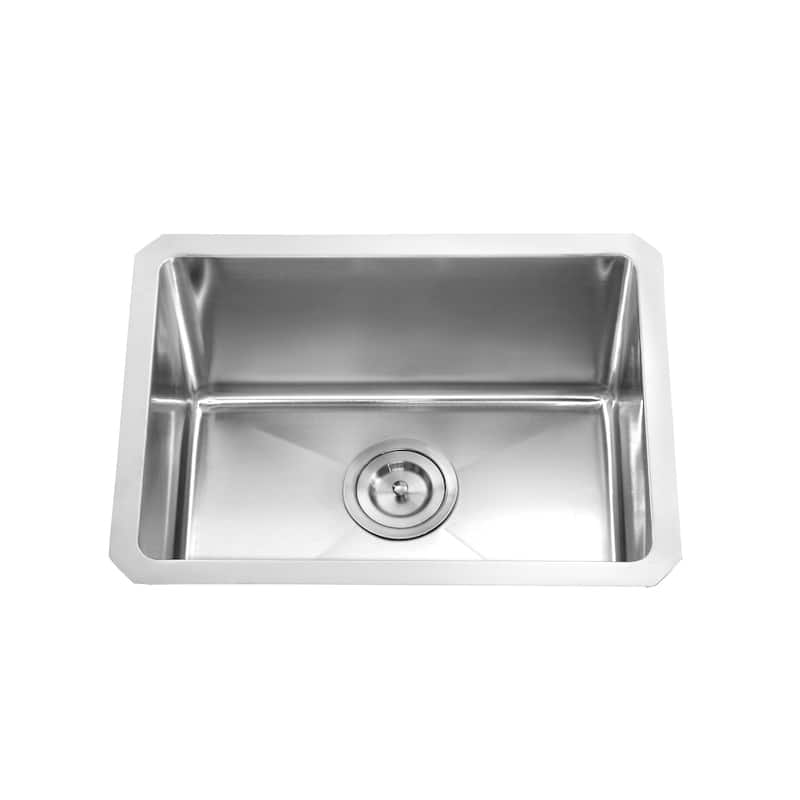 Dowell Undermount Single Bowl Stainless Steel Kitchen Sink - Small Radius Corners - 18W x 13L x 10D