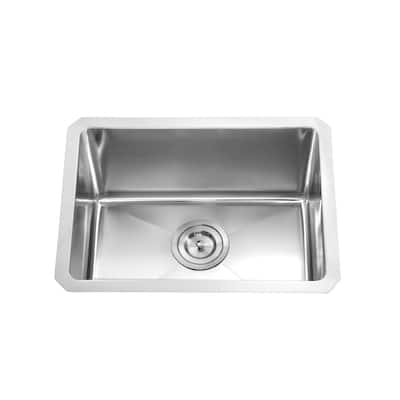 Dowell Undermount Single Bowl Stainless Steel Kitchen Sink - Small Radius Corners