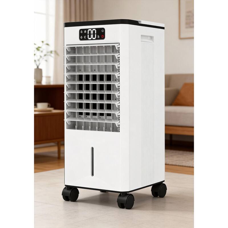 1.84 Gal Evaporative Air Cooler,3 Speeds & 3 Mode, with Ice Packs - White