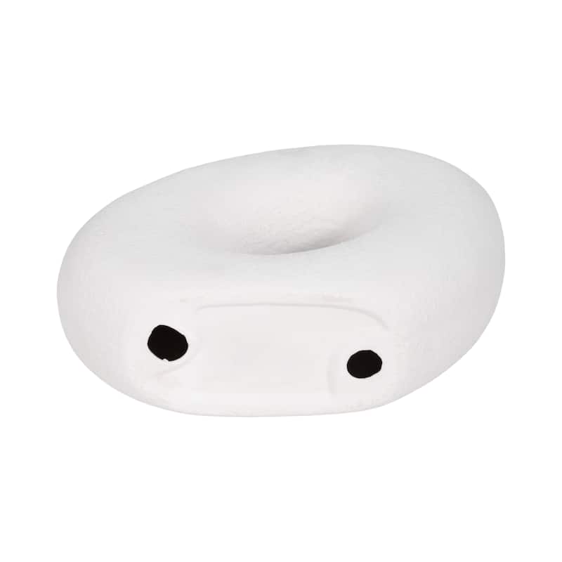 Sagebrook Home Ceramic Elegance Unique Slanted Circle Decor Piece for Modern Homes