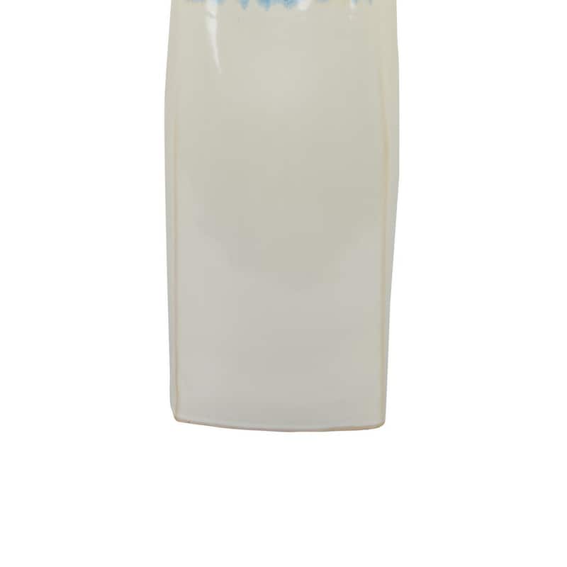 Cobb Accent Vase, Slender Silhouette Blue White Ceramic 27 Inch