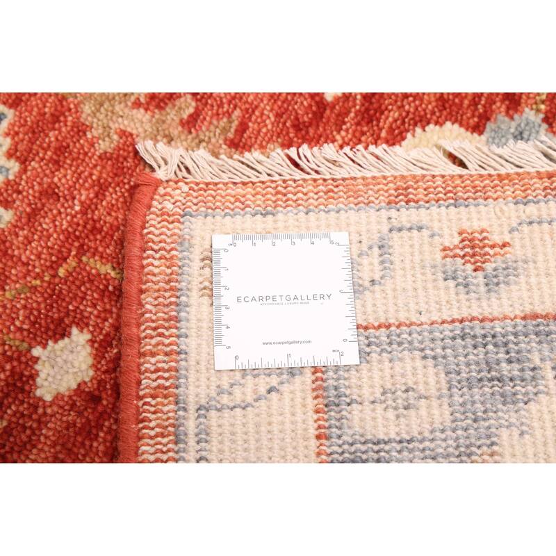 ECARPETGALLERY Hand-knotted Finest Oushak Red Wool Rug - 8'2 x 10'0