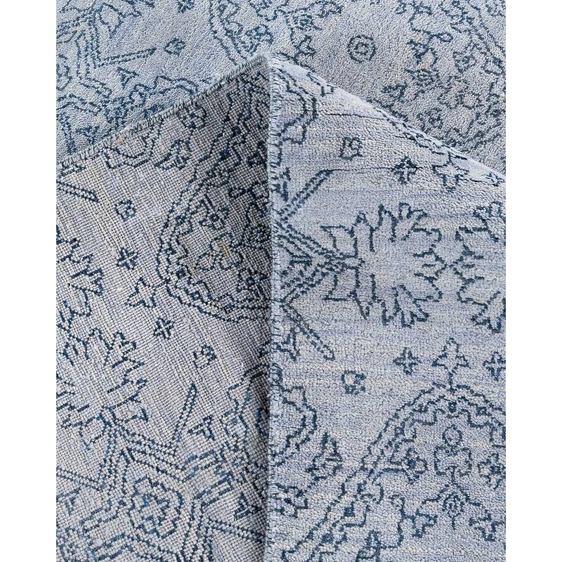 Ikat One-of-a-Kind Handmade Area Rug, Light Gray - 8' 5" x 9' 10"