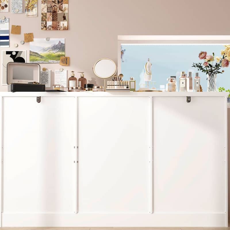 Modern 12-Drawer White Wooden Dresser for Bedroom and Living Room Storage