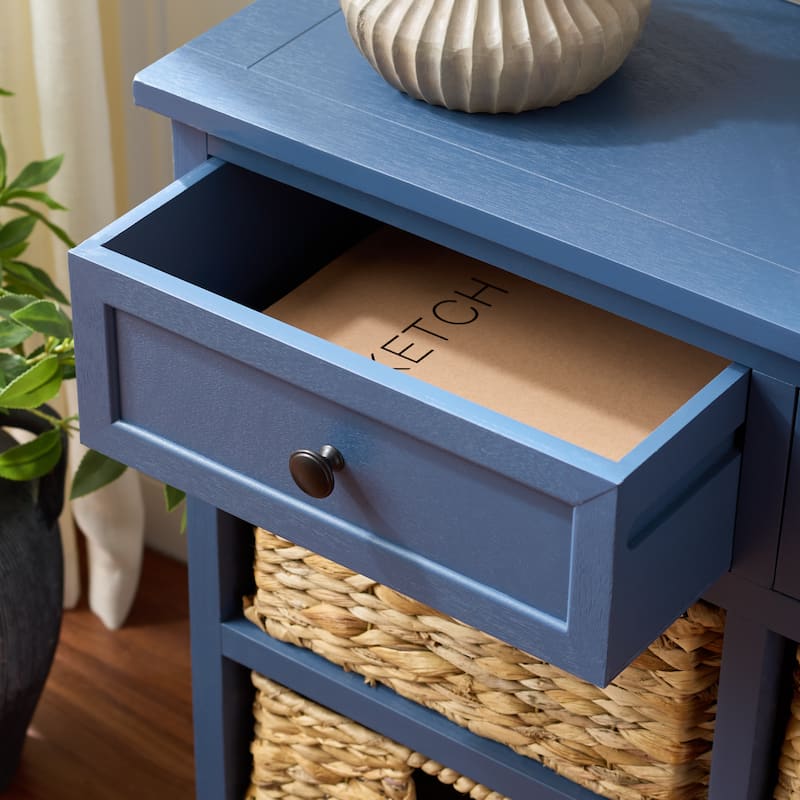 SAFAVIEH Ardelia Red 6-Drawer Storage Unit (Fully Assembled) - 30"W x 13"D x 26"H