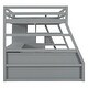 preview thumbnail 12 of 83, Multi-Storage Loft Bed Wood Frame with Cabinet and Desk, Storage Stairs and Safety Guardrail, Trapezoidal Large Space Design
