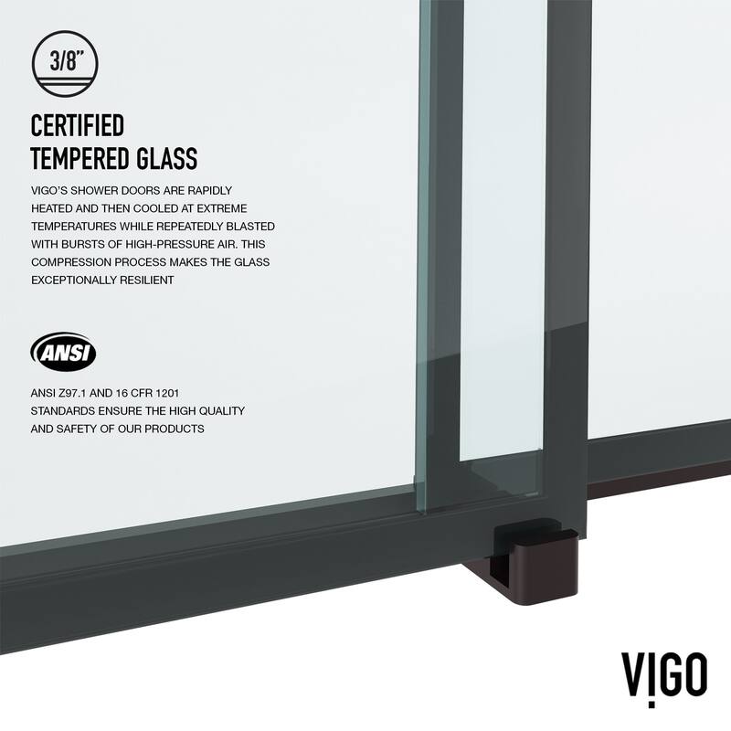 VIGO Houston Frameless Sliding Door