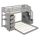 preview thumbnail 14 of 16, Twin Over Full Bunk Bed with 3-layer Shelves, Drawers and Storage Stairs,