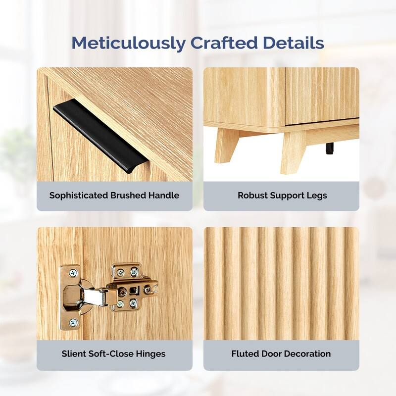 Farmhouse 58'' TV Stand For Tvs Up To 70'' With Electric Fireplace And Adjustable Shelves