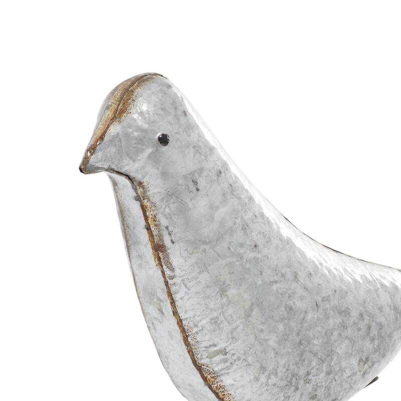 Metal Bird Sculpture - Set of 2 Gray - Roche River Decor