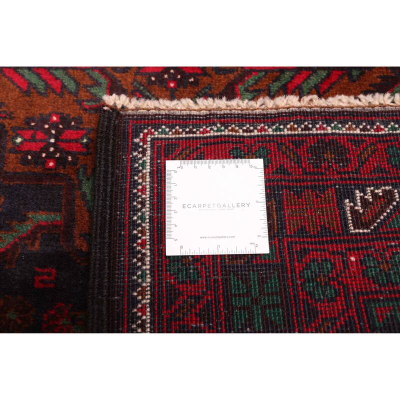 ECARPETGALLERY Hand-knotted Teimani Dark Navy, Red Wool Rug - 3'11 x 6'8