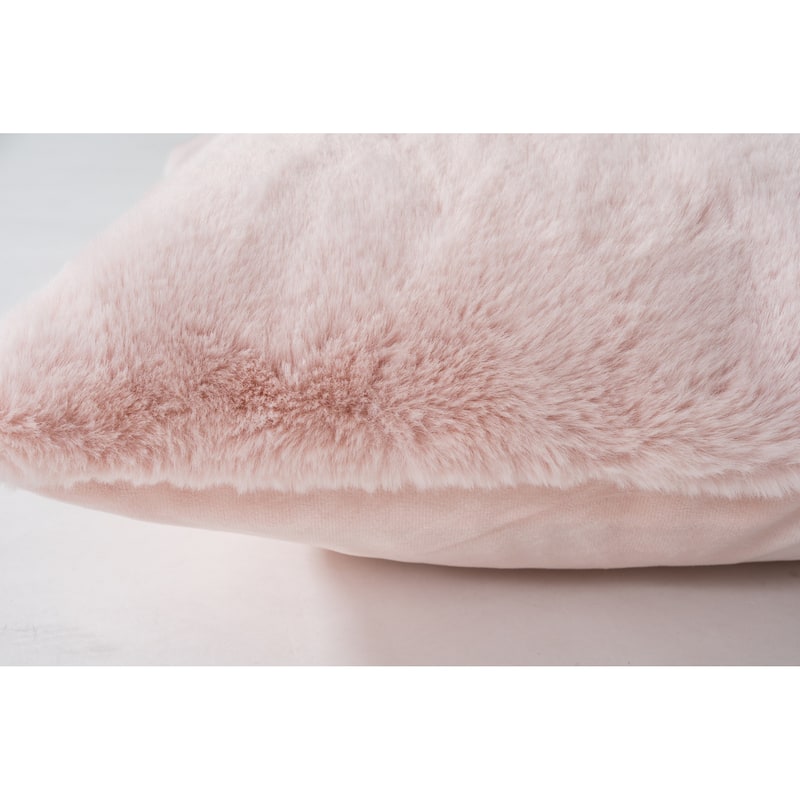 Faux Rabbit Collection Solid Square Pillow - (20" x 20")